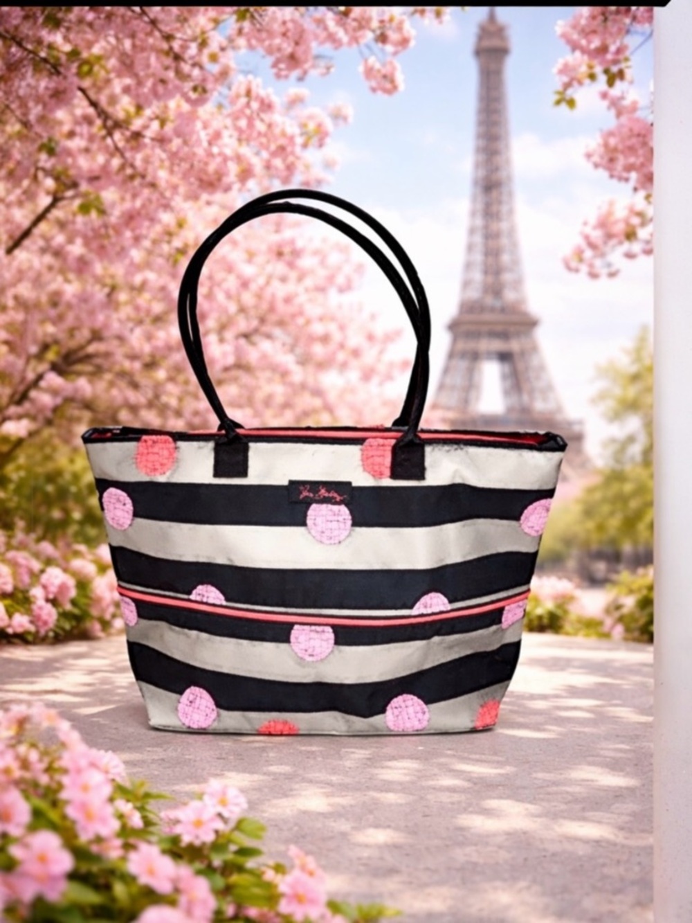 Vera Bradley Expandable Maxi Travel Tote in Havana Hot Spots| Pink Dots - Picture 8 of 16